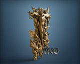 Cross and Angels, 3D STL Model 11851