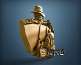 Cowboy and Horse, 3D STL Model 11866