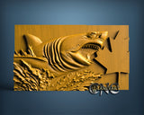 Canada Flag & Shark, 3D STL Model 11871