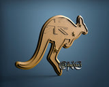 Australian Flag & Kangaroo, 3D STL Model 11889