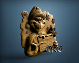 Grinch With Table, 3D STL Model 11906