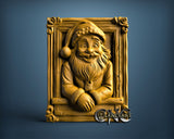 Santa Claus in Frame, 3D STL Model 11907