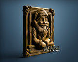Santa Claus in Frame, 3D STL Model 11907