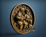 Santa Ho Ho Ho, 3D STL Model 11912