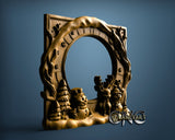Snowman Christmas Frame, 3D STL Model 11916