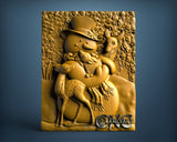 Snowman & Deer, 3D STL Model 11917