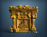 Christmas Fireplace, 3D STL Model 11919