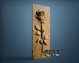 Rose in Water, 3D STL Model  11933