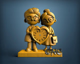 Couple Clock, 3D STL Model 11937
