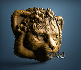Tiger Head, 3D STL Model 11959