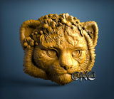 Tiger Head, 3D STL Model 11959