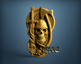 Viking Warrior Skull, 3D STL Model 11963