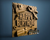 Happy Birthday, 3D STL Model 11966