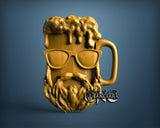 Beer Head, 3D STL Model 11967