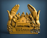 Jesus Welcome - Last Supper, 3D STL Model 11986