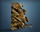 Jesus & Lamb, 3D STL Model 11987