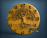 Tree Clock, 3D STL Model 11992
