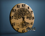 Tree Clock, 3D STL Model 11992
