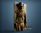 Skull Cowboy, 3D STL Model 11995