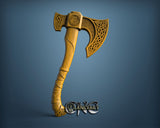 Viking Axe, 3D STL Model 11996