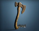 Viking Axe, 3D STL Model 11996