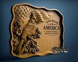 Red Cardinal Flag,Text on Plate, 3D STL Model 11997