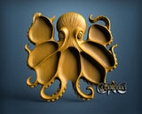 Octopus Plate, 3D STL Model 12003