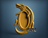 Crocodile Plate, 3D STL Model 12009