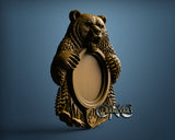 Bear Plate, 3D STL Model 12010