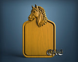 Horse Serving Board, 3D STL Model 12013