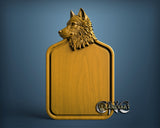 Wolf Serving Board, 3D STL Model 12014