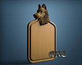 Wolf Serving Board, 3D STL Model 12014
