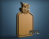 Pig Serving Board, 3D STL Model 12015