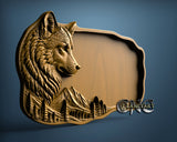 Wolf Tray, 3D STL Model 12018