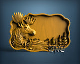 Moose Plate, 3D STL Model 12021