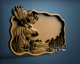 Moose Plate, 3D STL Model 12021
