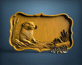 Otter Plate, 3D STL Model 12022