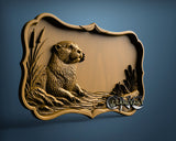 Otter Plate, 3D STL Model 12022