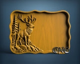 Deer Plate, 3D STL Model, 12025