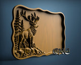 Deer Plate, 3D STL Model, 12025