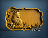 Fox Plate, 3D STL Model 12026