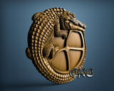 Crocodile Plate, 3D STL Model 12033
