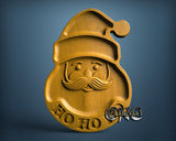 Santa Claus Food Tray, 3D STL Model 12040