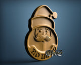 Santa Claus Food Tray, 3D STL Model 12040