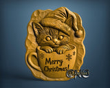 Christmas Cat, 3D STL Model 12046