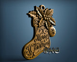 Christmas Sock , 3D STL Model 12050