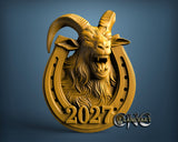 Goat New Year 2027, 3D STL Model 12065