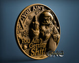 Santa Finger Shitty. 3D STL Model 12069