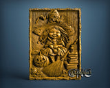 Halloweeen Little witch, 3D STL Model 12088