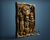 Halloween - 3 Musketiers Cats, 3D STL Model 12090